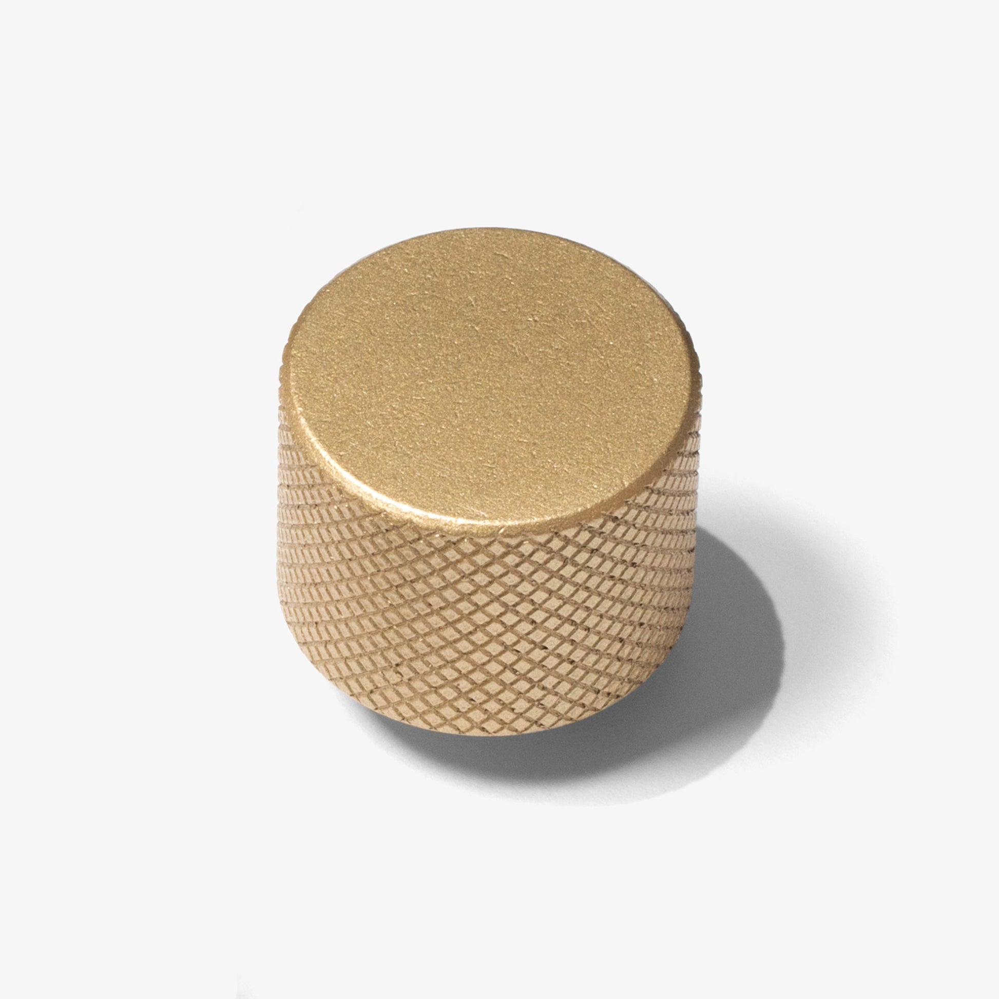 Satin Brass knurled cabinet knob by Studio Marchant