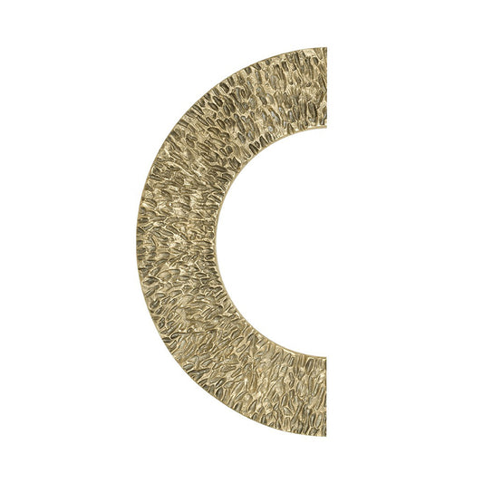 Brass Half Circle shaped cabinet pull on a white background