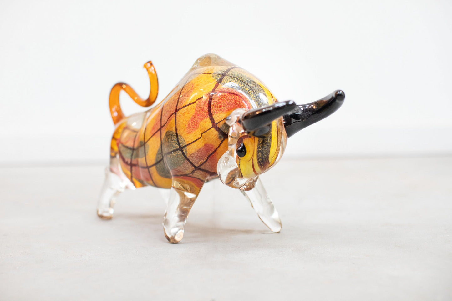 Toro Grande Murano Art Glass Bull from Italy