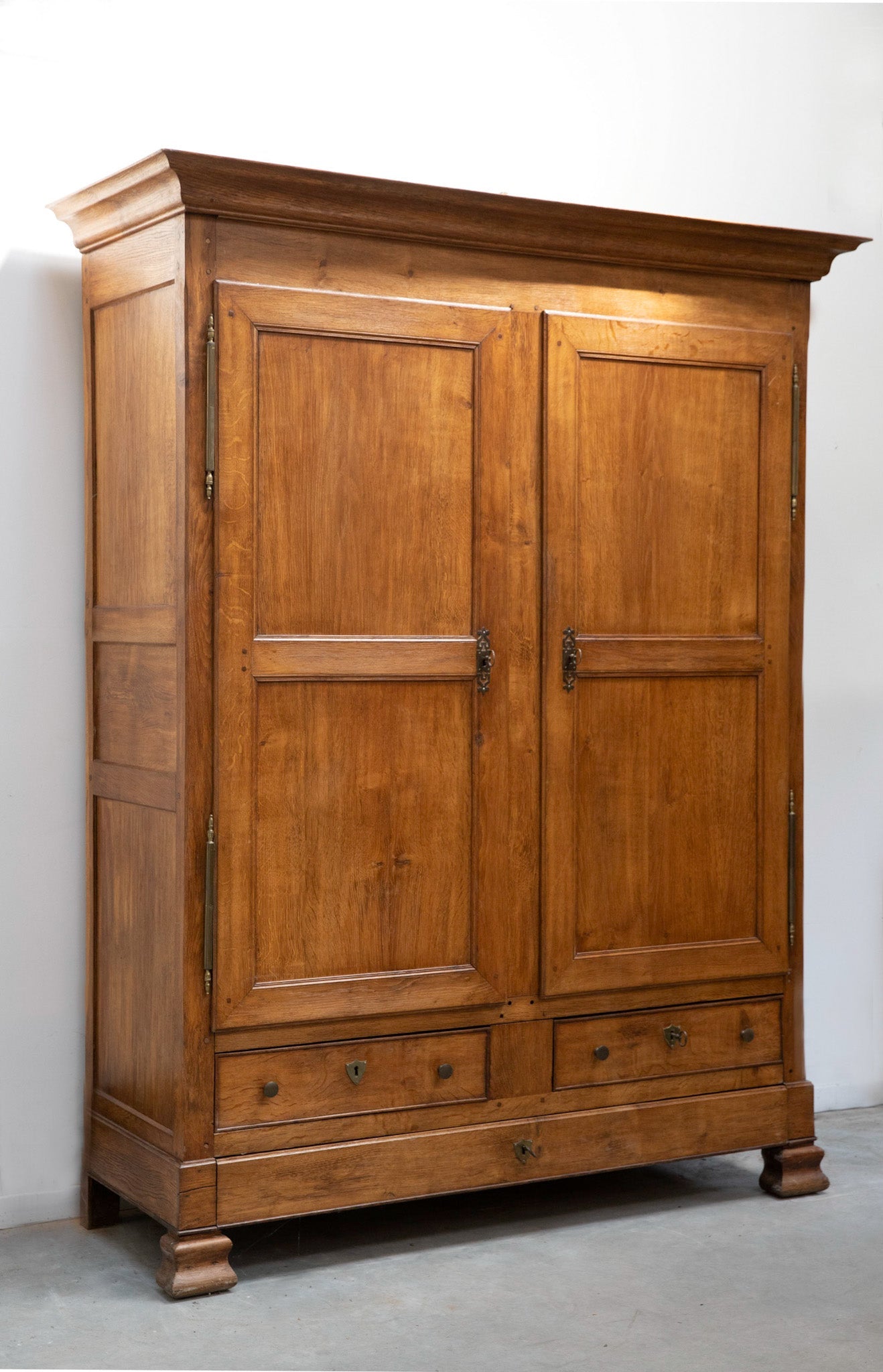 in room - French Oak Double Door Armoire